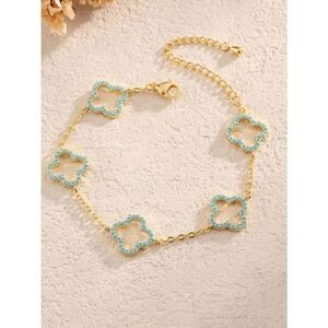 Blue clover bracelet A1789